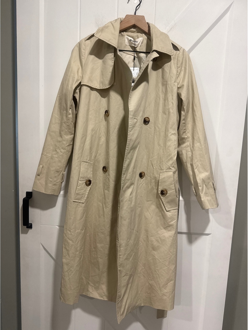 4TH+RECKLESS Beige Trench Coat with Belt, Size EU 36, US 4, NWT - Picture 3 of 8
